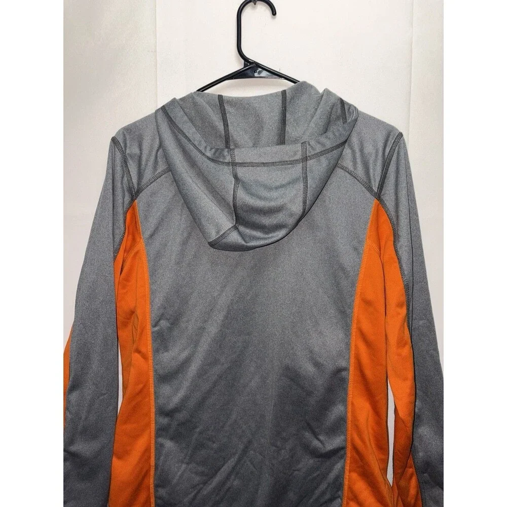The North Face Canyonlands Full Zip Mens Small Gray Orange Colorblock Hooded